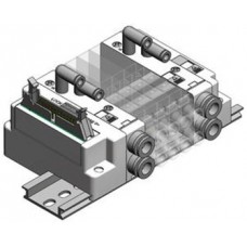 SMC solenoid valve 4 & 5 Port SJ SS5J3-P, Plug-in Cable Type Manifold, Flat Ribbon Cable